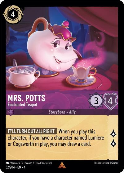 Mrs. Potts - Enchanted Teapot - Foil