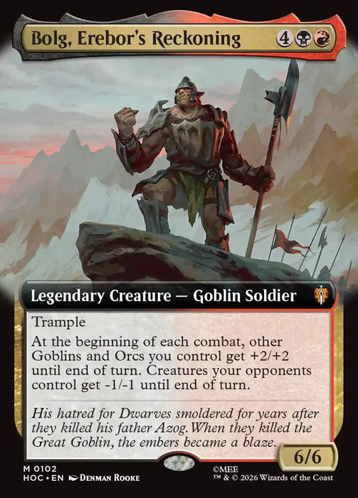 Bolg, Erebor's Reckoning - Extended Art