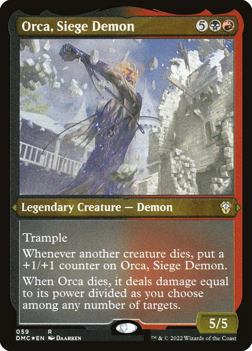 Orca, Siege Demon - Etched - Inverted - Legendary - Etched (Foil)