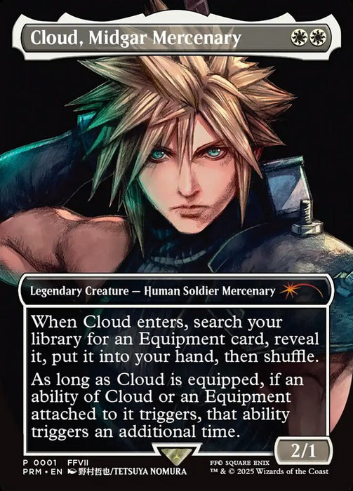 Cloud, Midgar Mercenary - Borderless - Full Art - Inverted - Legendary