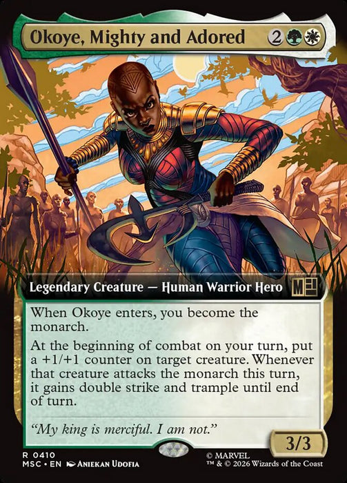 Okoye, Mighty and Adored - Extended Art - Legendary