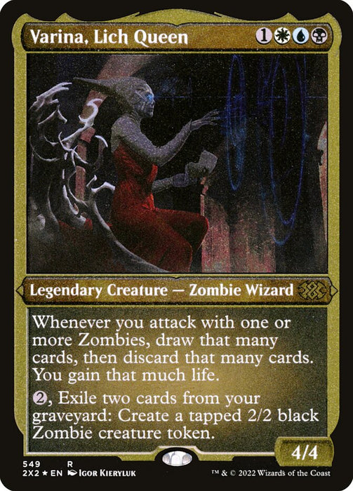 Varina, Lich Queen - Etched - Inverted - Legendary - Etched (Foil)