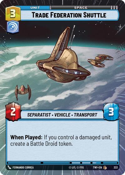 Trade Federation Shuttle  (Hyperspace) - Foil