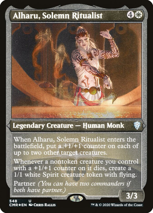 Alharu, Solemn Ritualist - Etched - Inverted - Legendary - Etched (Foil)