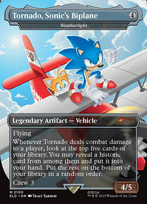 Tornado, Sonic's Biplane - Weatherlight - Borderless - Legendary