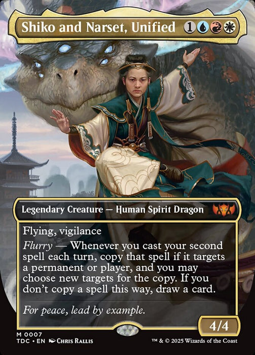 Shiko and Narset, Unified - Borderless - Full Art - Legendary - Inverted