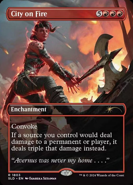 City on Fire - Borderless - Full Art