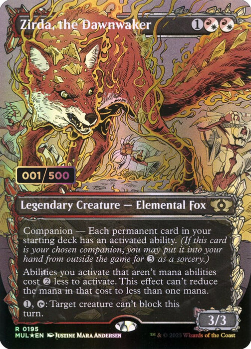 Zirda, the Dawnwaker - Borderless - Full Art - Inverted - Legendary - Showcase (Foil)