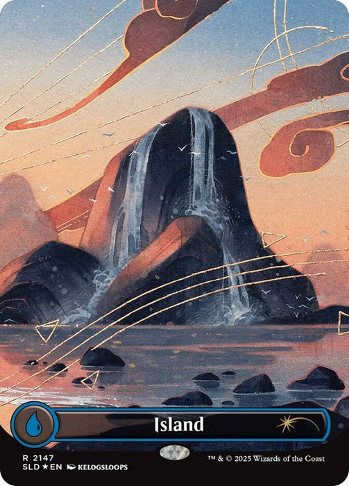 Island - Borderless - Full Art - Inverted (Foil)