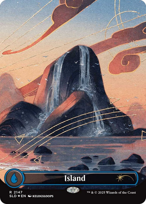Island - Borderless - Full Art - Inverted (Foil)