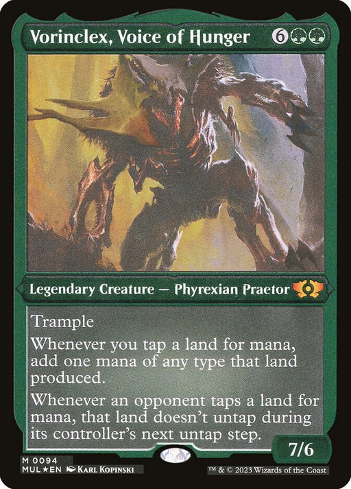 Vorinclex, Voice of Hunger - Etched - Inverted - Legendary - Etched (Foil)