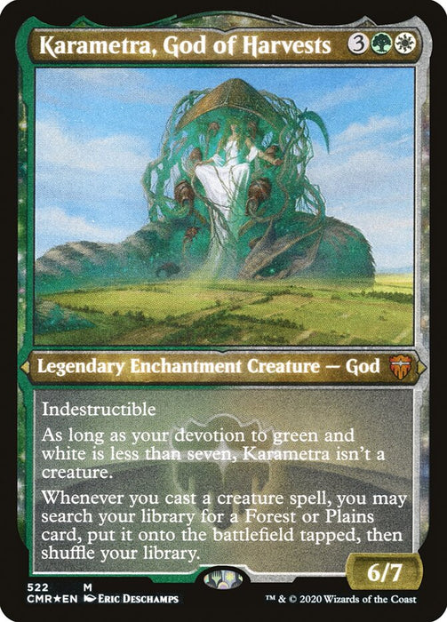 Karametra, God of Harvests - Enchantment - Etched - Inverted - Legendary - Etched (Foil)