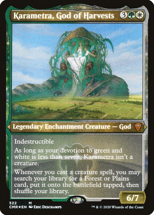 Karametra, God of Harvests - Enchantment - Etched - Inverted - Legendary - Etched (Foil)