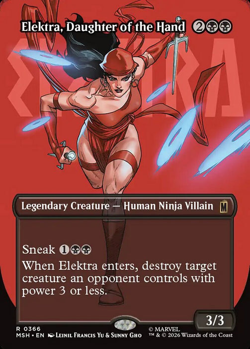 Elektra, Daughter of the Hand - Borderless - Inverted - Legendary