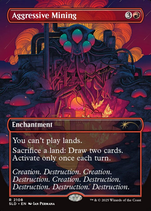 Aggressive Mining - Borderless - Full Art - Inverted