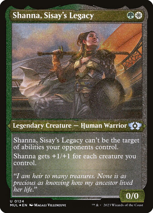 Shanna, Sisay's Legacy - Etched - Inverted - Legendary - Etched (Foil)
