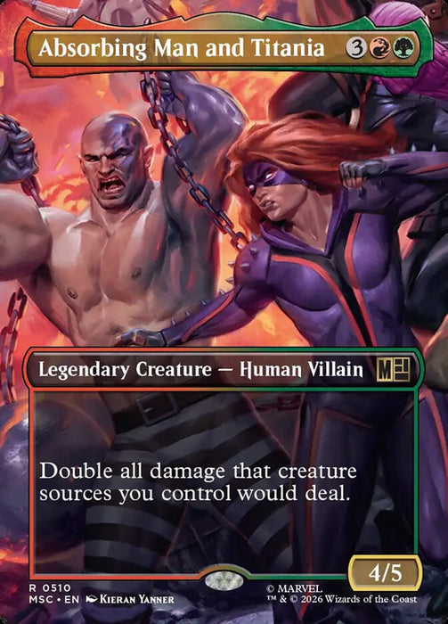 Absorbing Man and Titania - Borderless - Inverted - Legendary (Foil)