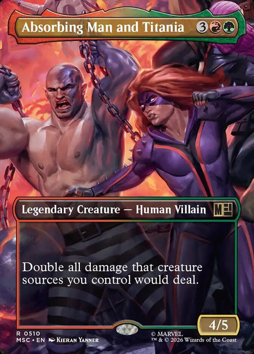 Absorbing Man and Titania - Borderless - Inverted - Legendary (Foil)