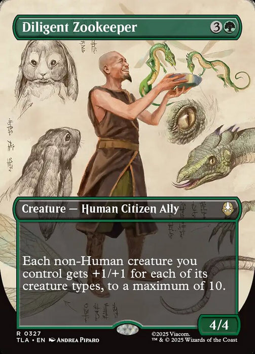 Diligent Zookeeper - Borderless - Full Art - Inverted