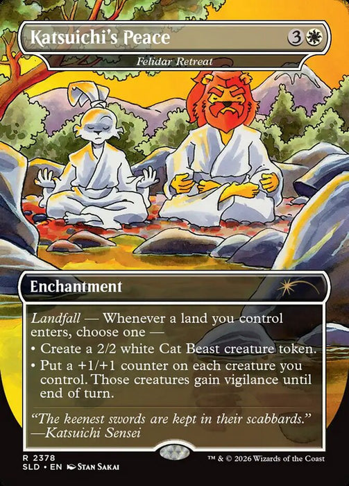 Katsuichi's Peace - Felidar Retreat - Borderless - Full Art - Inverted (Foil)