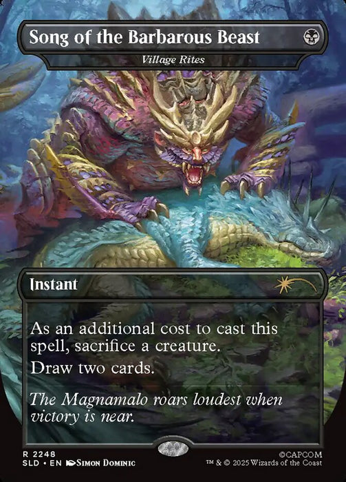 Song of the Barbarous Beast - Village Rites - Borderless - Full Art - Inverted