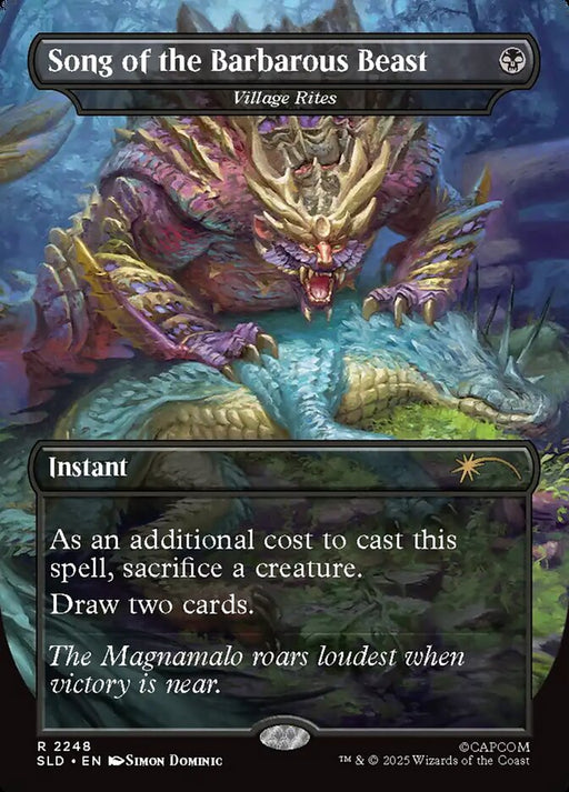 Song of the Barbarous Beast - Village Rites - Borderless - Full Art - Inverted