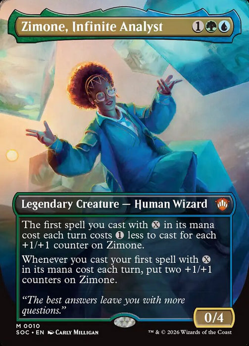 Zimone, Infinite Analyst - Borderless - Full Art - Inverted - Legendary (Foil)