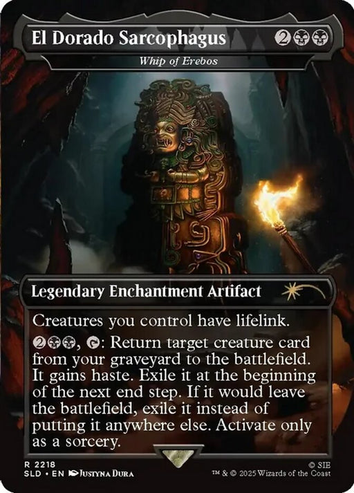 El Dorado Sarcophagus - Whip of Erebos - Borderless - Full Art - Inverted - Legendary (Foil)