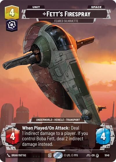 Fett's Firespray - Feared Silhouette (Prestige)