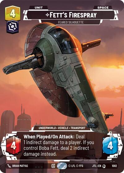 Fett's Firespray - Feared Silhouette (Prestige) - Foil
