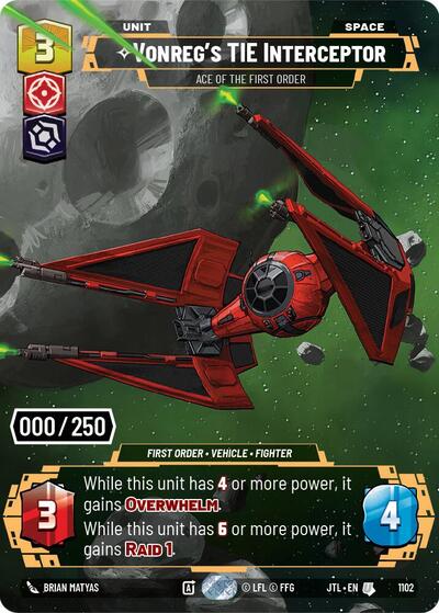 Vonreg's TIE Interceptor - Ace of the First Order  (Serialized)