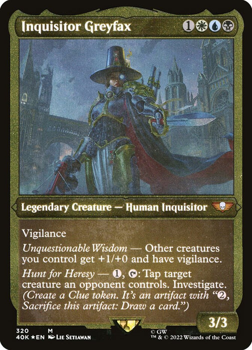 Inquisitor Greyfax - Etched - Inverted - Legendary - Etched (Etched Foil)