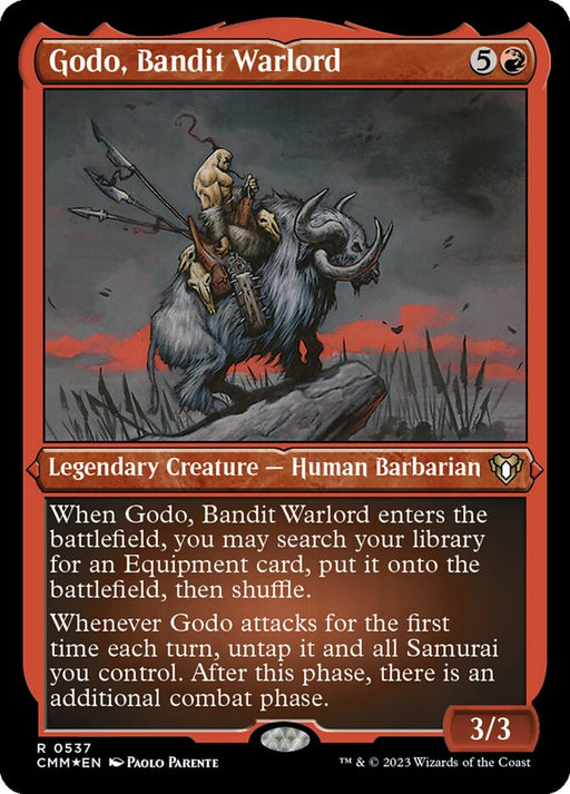 Godo, Bandit Warlord - Etched - Inverted - Legendary - Etched (Foil)