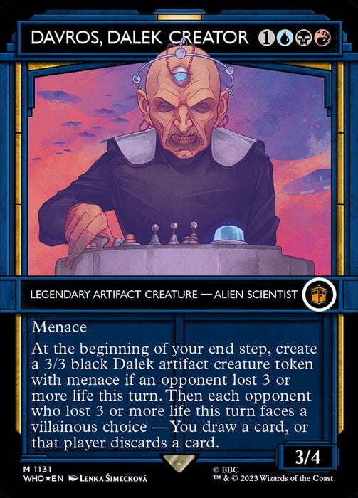 Davros, Dalek Creator - Borderless - Inverted - Legendary - Showcase - Surge Foil (Foil)