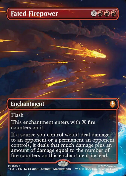 Fated Firepower - Borderless - Full Art - Enchantment - Inverted (Foil)