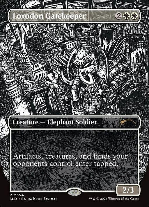Loxodon Gatekeeper - Borderless - Full Art - Inverted