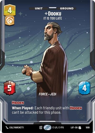 Dooku - It Is Too Late  (Prestige) - Foil