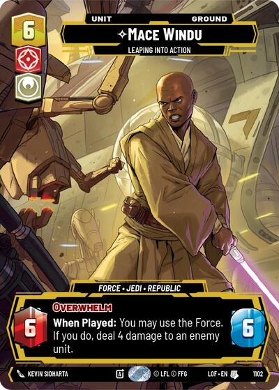 Mace Windu - Leaping into Action (Prestige) - Foil