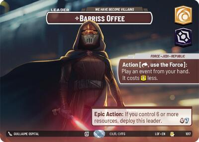 Barriss Offee - We Have Become Villains  (Showcase)