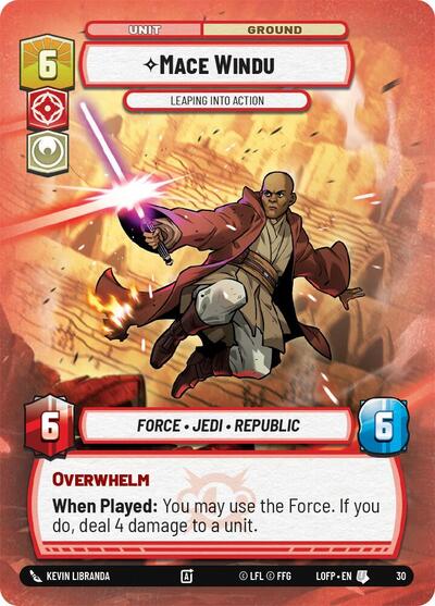 Mace Windu - Leaping into Action - Foil