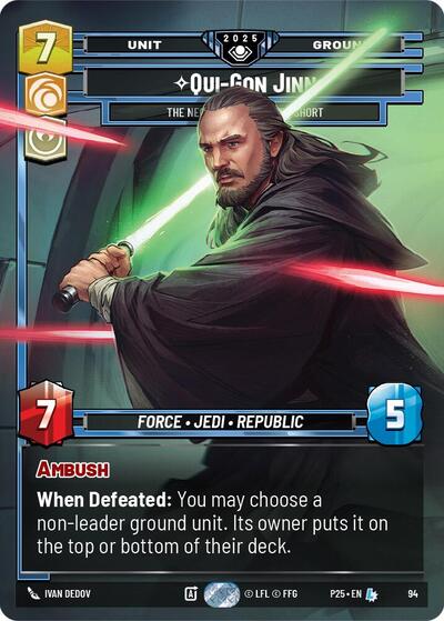 Qui-Gon Jinn - The Negotiations Will Be Short - Foil