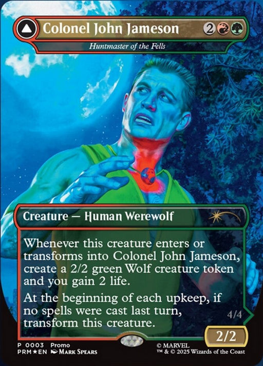 Man-Wolf - Huntmaster of the Fells // Ravager of the Fells - Borderless - Inverted (Foil)