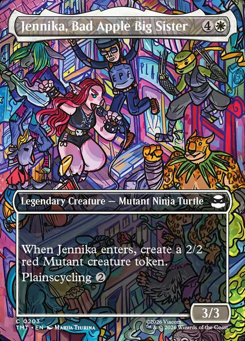 Jennika, Bad Apple Big Sister - Borderless - Full Art - Inverted - Legendary (Foil)