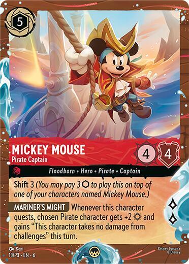 Mickey Mouse - Pirate Captain (Disney Cruise Promo) - Foil