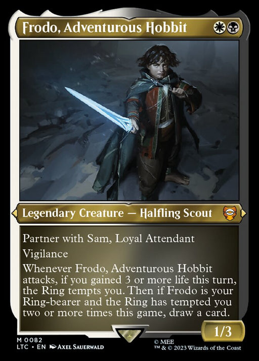 Frodo, Adventurous Hobbit - Etched - Inverted - Legendary - Etched (Foil)