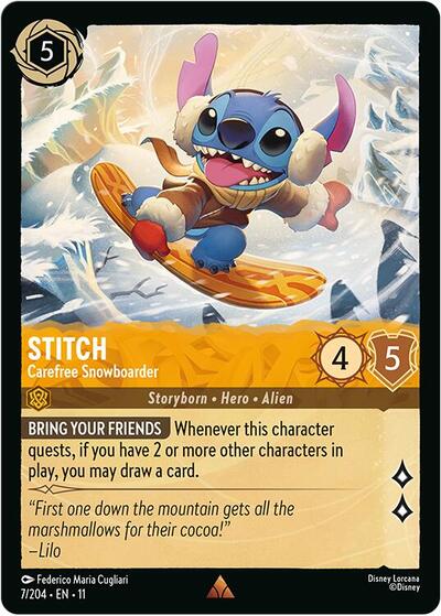 Stitch - Carefree Snowboarder - Foil