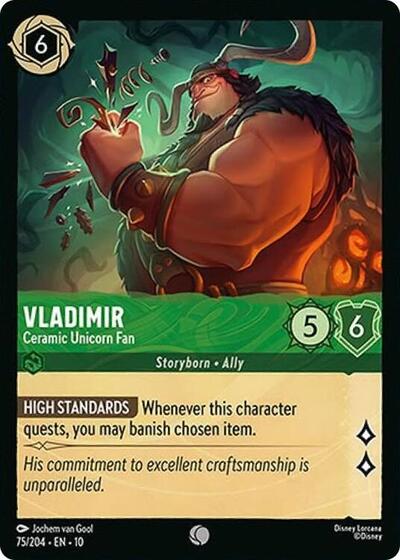 Vladimir - Ceramic Unicorn Fan - Foil
