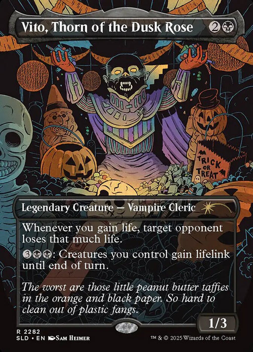 Vito, Thorn of the Dusk Rose - Borderless - Full Art - Inverted - Legendary