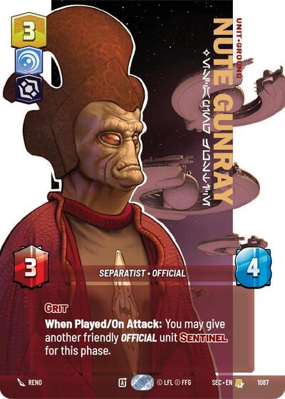 Nute Gunray - Escaping Justice  (Prestige) - Foil