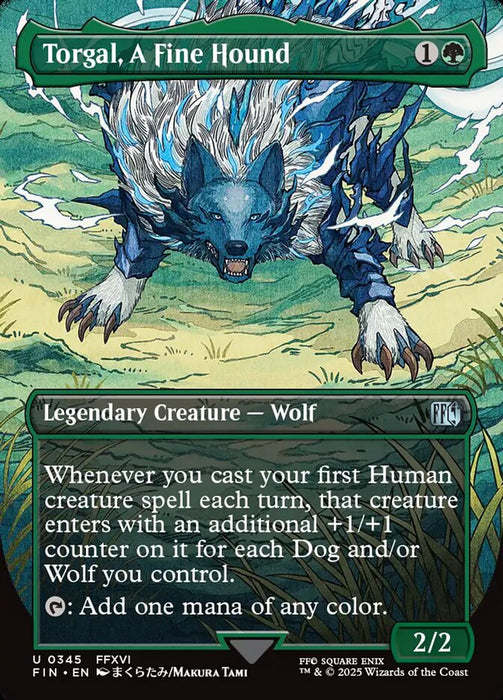 Torgal, A Fine Hound - Borderless - Full Art - Inverted - Legendary